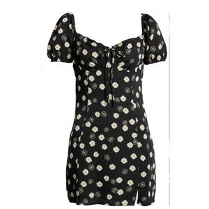 NWT BP Daisy Floral Tie Front Mini Dress  size XS